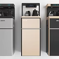 Modern Standing Water Dispensers with Digital Display and Kettles in Silver Gold Black