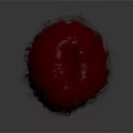 Game Movie Character 3D Head Model With Red Gradient Hair And Gray Background