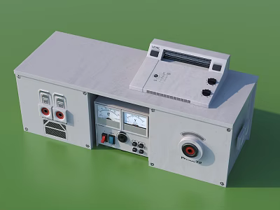 Professional Industrial Equipment With Control Panel Meters Interface Ports And Knobs 3d model