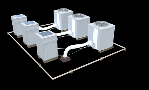 Smoke window antenna exhaust hole machine room 3d model