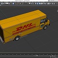 Box truck, box truck, container car, DHL truck, van truck, freezer truck, transporter, low face number, low model, simple model game, film and television level 3d model