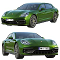 Green Luxury Sports Car Featuring Sporty Design Alloy Wheels And Front Grille
