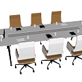 Modern Conference Table and Chair Conference Table 3d model