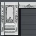 Classical Interior Wainscoting Featuring Ornate Carved Patterns And Decorative Panels 3d model