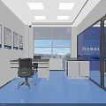 Law Enforcement Evidence Preservation Service Hall Interior With White Reception Desk And Glass Doors