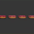 Colorful Assorted Donuts With Different Frostings And Glazes Displayed On Dark Background