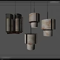 Modern Wooden And Glass Pendant Lights With Geometric Shapes For Interior Decor