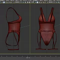 Stylish Black Mesh Striped Bodysuit Clothing With Straps And Leg Straps
