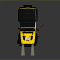 Yellow and Black Off Road Vehicle With Cartoon Stickers Open Top And Unique Wheels