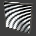 Hardware Tools Metal Louvered Ventilation Grille With Stainless Steel Square Frame 3d model