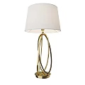 Elegant Modern Table Lamp With Golden Metal Base And White Fabric Shade