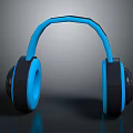 Stylish Over Ear Headphones With Blue And Black Modern Design For Electronics