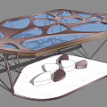 Modern Geometric Metal Frame Pergola With Transparent Roof And Seating Space