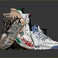 Colorful Stylish Sneakers Collection With High Top And Low Top Designs