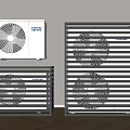 Air conditioning external unit Air conditioning external hood External unit protective cover Central air conditioning louver grille protective fence 3d model