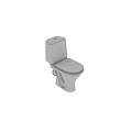 White Ceramic Modern Toilet With Sleek One Piece Bathroom Fixture Design