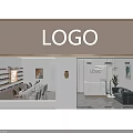 Modern Beauty Hair Salon Stylish Interior Storefront With Glass Windows Product Displays And Green Plants