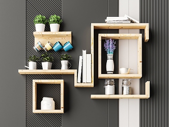 Modern Wall Shelf Wall Decorations Pendant 3d model