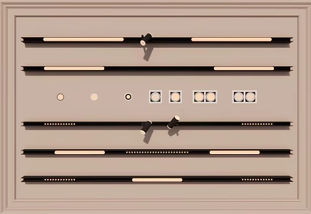 Downlight Track lights Bucket lights Spotlights 3d model