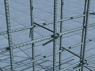 Essential Steel Bar Reinforcement Mesh Construction Component For Building Structures In Construction Projects 3d model