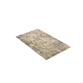 Square Carpet With Gray And Gold Textured Pattern For Modern Interior Design
