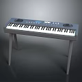 Electronic Keyboard With Digital Display Control Buttons And Built In Speakers On Stand
