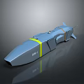 Streamlined Blue Underwater Drone With Yellow Stripes And SEAFU Logo 3d model