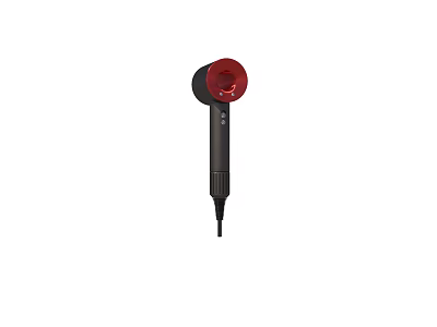 Red And Black Modern Hair Dryer As Essential Daily Electrical Appliance 3d model
