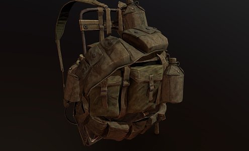 Lightweight 1964 backpack 3d model