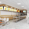 Functional Commercial Kitchen Interior With Stainless Steel Worktables Tiled Walls And Ceiling Lights