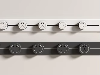 Modern rail socket mobile socket kitchen socket 3d model