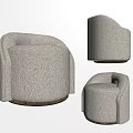 Quiet single sofa stool 3d model
