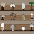 Silent Cream Wind Table Lamp 3d model