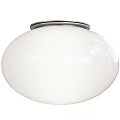 White Spherical Table Lamps With Metal Rim Modern Decorative Design