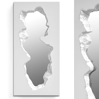 Broken stone mirror 3d model