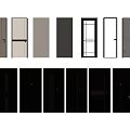 Various Hinged Doors Designs With Light Dark Colors And Glass Panels For Interior