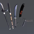 Various Ancient Traditional Weapons Collection Featuring Spears Swords And Blades