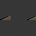 Decorative Textured Curved Architectural Components With Striped And Diamond Patterns