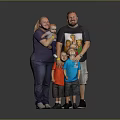 Warm Happy Family Group Portrait With Parents And Children Smiling Together