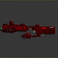 Red Sci Fi Spaceship And Fighter Jet With Futuristic Design And Detailed Features