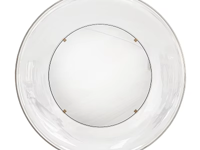 Round Transparent Framed Wall Mirror With Metal Accents For Modern Decor 3d model