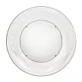 Round Transparent Framed Wall Mirror With Metal Accents For Modern Decor