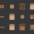 Collection of Various Wooden Single Chairs With Different Backrest And Seat Designs