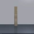 Modern Silver Swing Door With Sleek Metal Surface And Shiny Floor