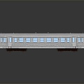 modern train train light rail 3d model