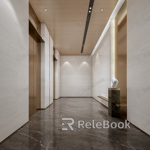 Light Luxury Elevator Hall model