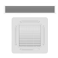 Modern White Air Conditioner Vents With Long Grille And Square Panel Design