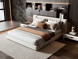 Double bed 3d model