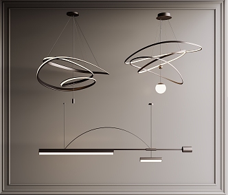 Pendant lamp combination 3d model