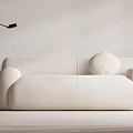 modern double sofa cream double sofa 3d model
